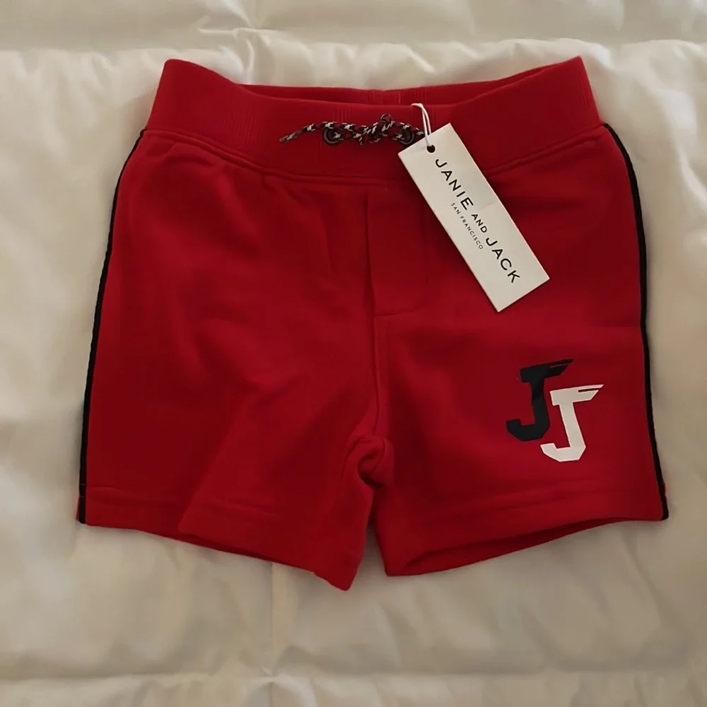 Janie and Jack Infant Sports Red Shorts (3-6M & 6-12M)